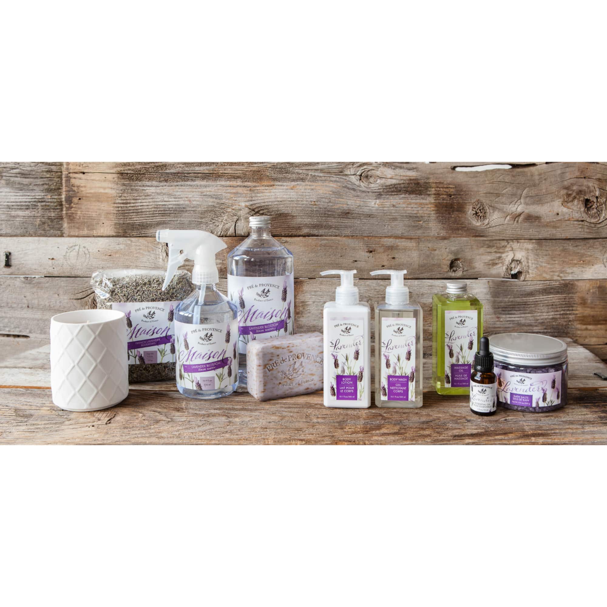 European Soaps Lavender Ceramic Jar Candle